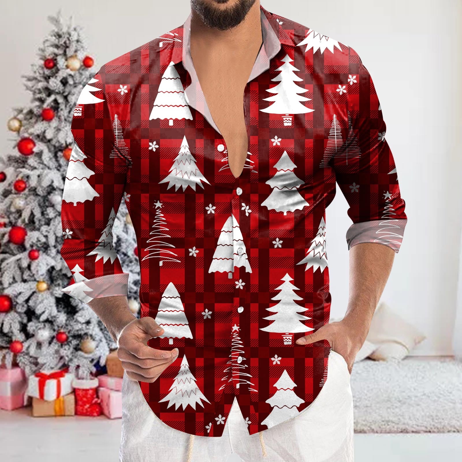 mens christmas dress shirts